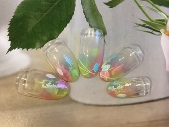 グラデ×ネオンネイル