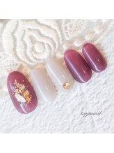 たゆ ネイル(たゆnail)/キラキラボルドーネイル☆