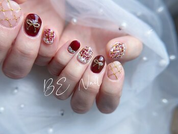 ビーネイル 新松戸(BE NAIL)/キルティングxツイードネイル