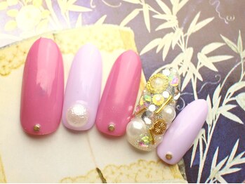 ネイルサロン ティディ(TIDY)/敷詰めパールネイル