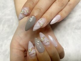 リボンマットネイル