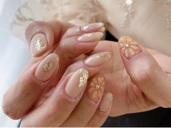 キキネイル 二子玉川(kikinail)/ぷっくりフラワーネイル