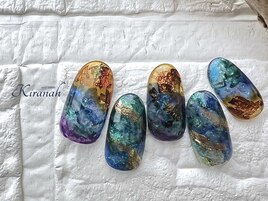 天然石風ニュアンスネイル