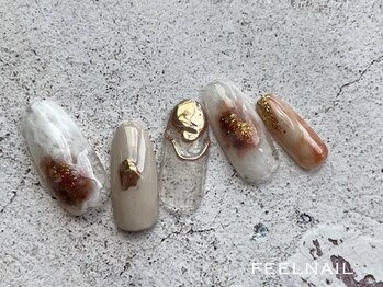 フィールネイル 天神橋店(feel nail)/ニュアンス/ブラウン/グレー