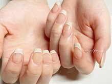 ネイルサロン イントゥ(into_)/グレージュ　フレンチ　ライン