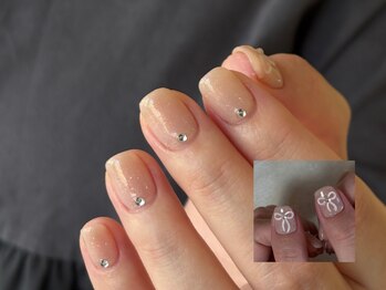 ジェニ(Jennie.)/beige pukkuri ribbon