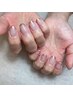【Mitsuki指名】フレンチネイル（クリアベース）　¥8,000
