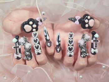 スーパーロング黒ラメ