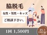 【痛みに弱い方】　小学生、中学生、高校生、男性も女性も　脇脱毛1500円
