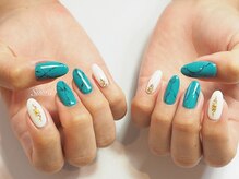 スオラ(suora)/ターコイズ×ホワイト