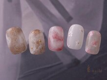 アイネイルズ 吉祥寺店(I nails)/ニュアンス手描き小花ネイル