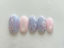 オレンジスティック/桜/桜ホロ/マグネット/水色