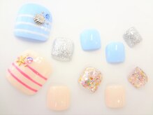 ネイルサロン クイール 小山店(NAIL SALON QUILL)/フットネイル☆ボーダー