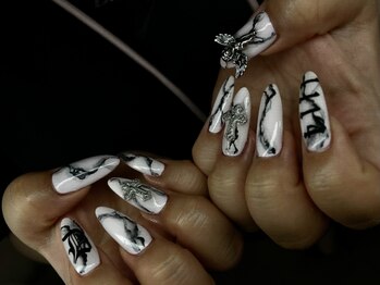 大理石風ネイル