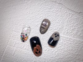 ハロウィン　ワンポイントアート