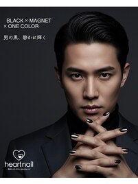 メンズネイル×黒マグネット