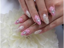 ネイルサロンミキ 横浜(MIKI)/上品クリアラメキラキラスカルプ
