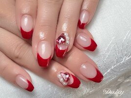 フレンチネイル　バレンタイン