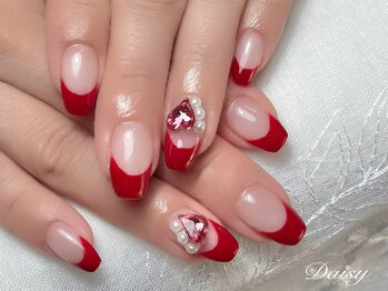 フレンチネイル　バレンタイン