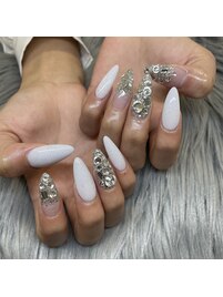 スカルプ5本アート　8600円