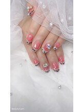 ネイルモモ(Nail MM)/ガラスフレンチ