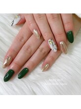 はあとねいる 八戸ラピア店/大理石風ネイル