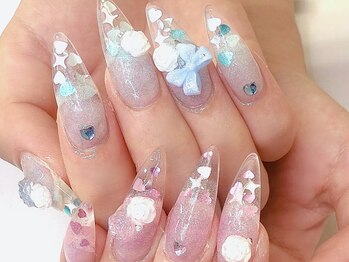 シェリーネイル(cherie nail)の写真/【トレンドのクリアネイル】透明感あふれるうるきらネイルで、誰よりも可愛い指先を叶えます♪