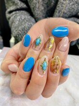ネイルアンドまつげ リュフェール 五反田(Nail Lufaire)/ターコイズネイル