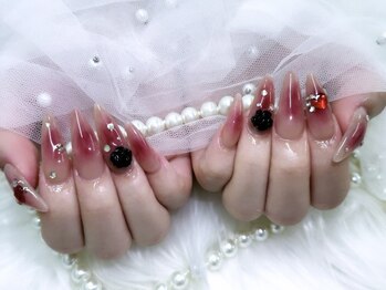 アンジュ(Ange)/【Miyu】赤チークネイル