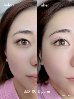 リココ(re.coco)の写真/大人気！【エクステパーマ】ぱっちりなのに抜け感◎理想のお目元へ◎