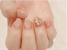 ラグジュアリーネイルズ オオミヤ(Luxury Nails Omiya)の雰囲気（ナチュラルカラー豊富にご用意*☆アクセサリーcollection¥6200）