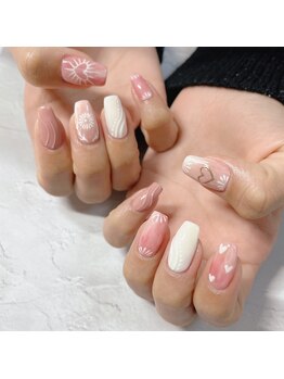 ブラン(blanc)/手描きアートネイル