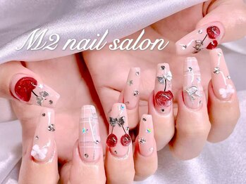 エムズ ネイルサロン(M2)/長さだしチェックチェックネイル