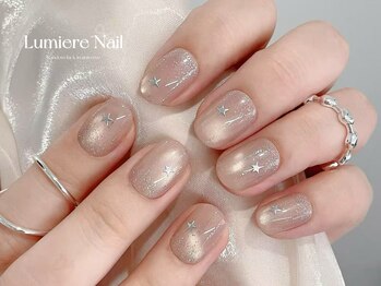 ルミエール ネイル モンナカ(Lumiere Nail Monnaka)/オンブレフレンチ/冬ネイル