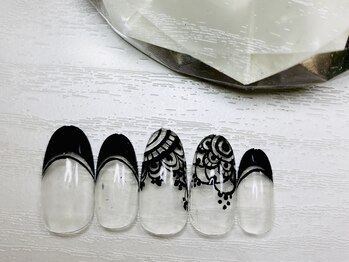 ブラックフレンチ レース