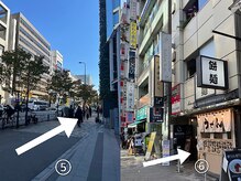 【道順２．迷わずスムーズにご来店いただくために！】渋谷駅からの行き方２