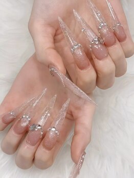 ハミ 新大久保(H'ami)の写真/スカルプ&長さだしが人気☆フォルムをとことん追求！チップ長さだし持込み◎120分¥13980/ワンカラー¥6980～