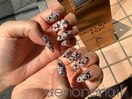 白黒ドット入りジェルワンカラー