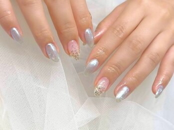 ホログラデネイル/水滴ネイル