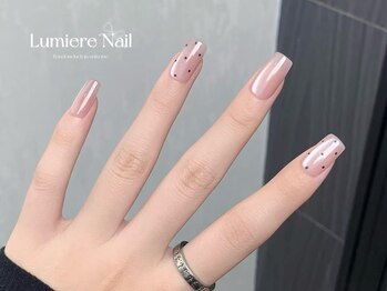 ルミエール ネイル モンナカ(Lumiere Nail Monnaka)/オンブレフレンチ/冬ネイル