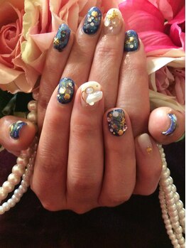 ニュアンス&光るネイル