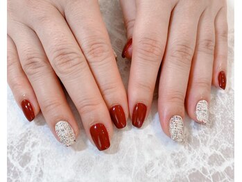 ネイルサロン ティフィン(tiffin)/~冬定番ツィードネイル~