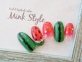 スイカペイントアートネイル