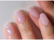 フリープ ネイル バイ ヴァラ(freep nail by VALLA)/雪の結晶ネイル/ピンクネイル