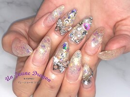 【自爪ネイル】オーロラネイル