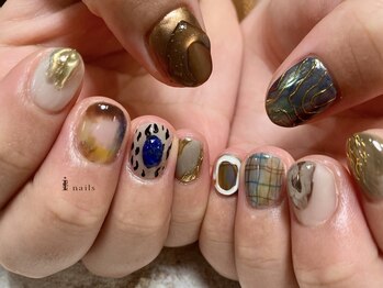 アイネイルズ 渋谷店(I nails)/ニュアンスアースカラー