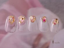 アイネイルズ 吉祥寺店(I nails)/クリア桜シェルぷっくりネイル