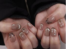 バレンタインネイル