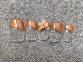 カラ ネイル 中津店(calla nail)/チェッカーフラッグフレンチ