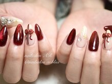 ネイルサロンアンドスクール エーアール(AR)/クリスマスリボン☆